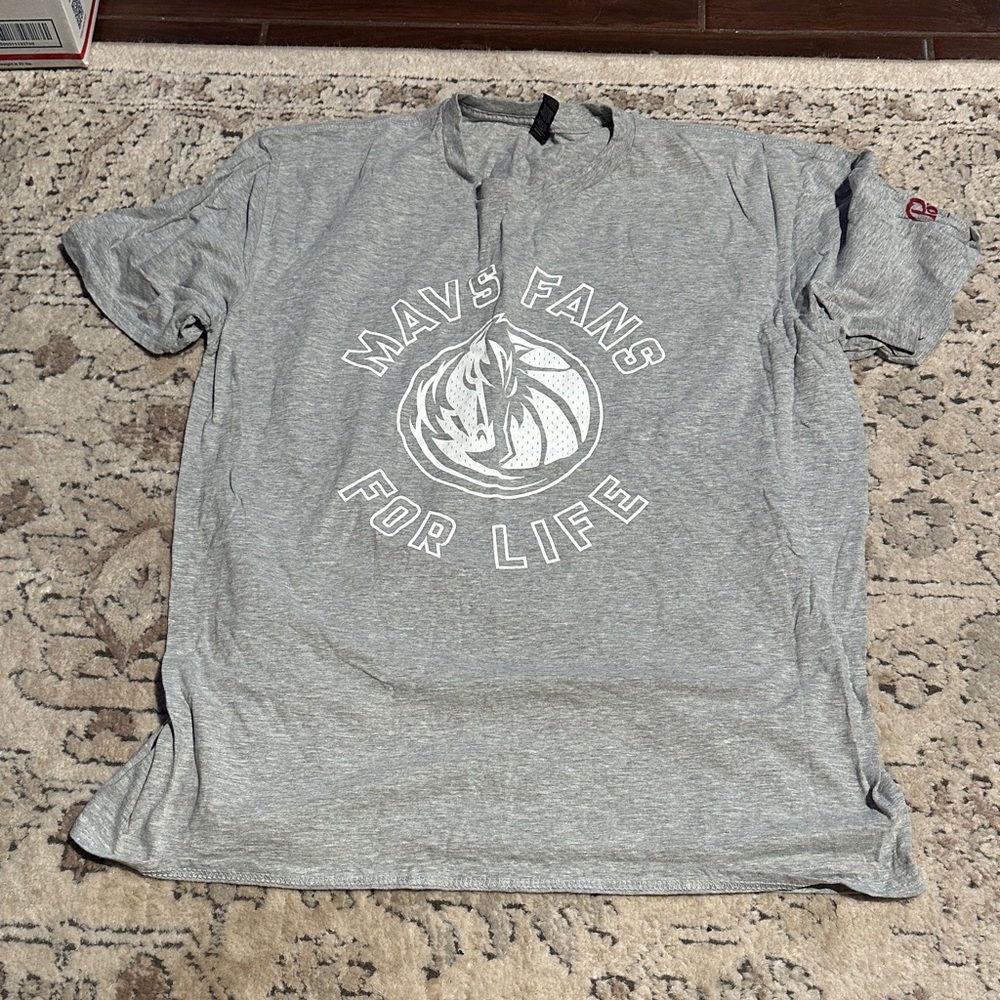 Gray Dallas Mavs Fans For Life T-Shirt
